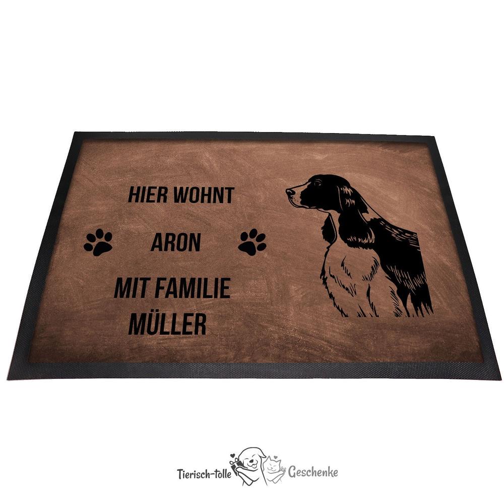 English Springer Spaniel - Fußmatte - Schmutzfangmatte - 40 x 60 cm-Tierisch-tolle Geschenke-Tierisch-tolle-Geschenke