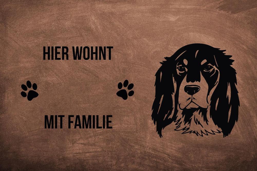 Epagneul Breton Brittany Spaniel 2 - Fußmatte - Schmutzfangmatte - 40 x 60 cm-Tierisch-tolle Geschenke-Tierisch-tolle-Geschenke