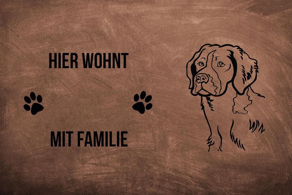 Epagneul Breton Brittany Dog - Fußmatte - Schmutzfangmatte - 40 x 60 cm-Tierisch-tolle Geschenke-Tierisch-tolle-Geschenke