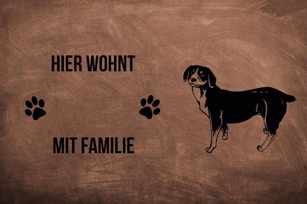 Entlebucher Sennenhund - Fußmatte - Schmutzfangmatte - 40 x 60 cm-Tierisch-tolle Geschenke-Tierisch-tolle-Geschenke