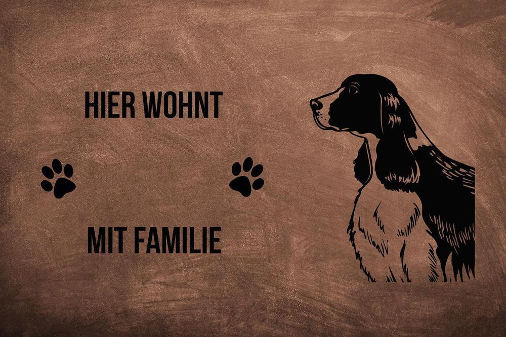 English Springer Spaniel - Fußmatte - Schmutzfangmatte - 40 x 60 cm-Tierisch-tolle Geschenke-Tierisch-tolle-Geschenke