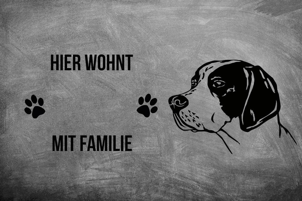 English Pointer 2 - Fußmatte - Schmutzfangmatte - 40 x 60 cm-Tierisch-tolle Geschenke-Tierisch-tolle-Geschenke