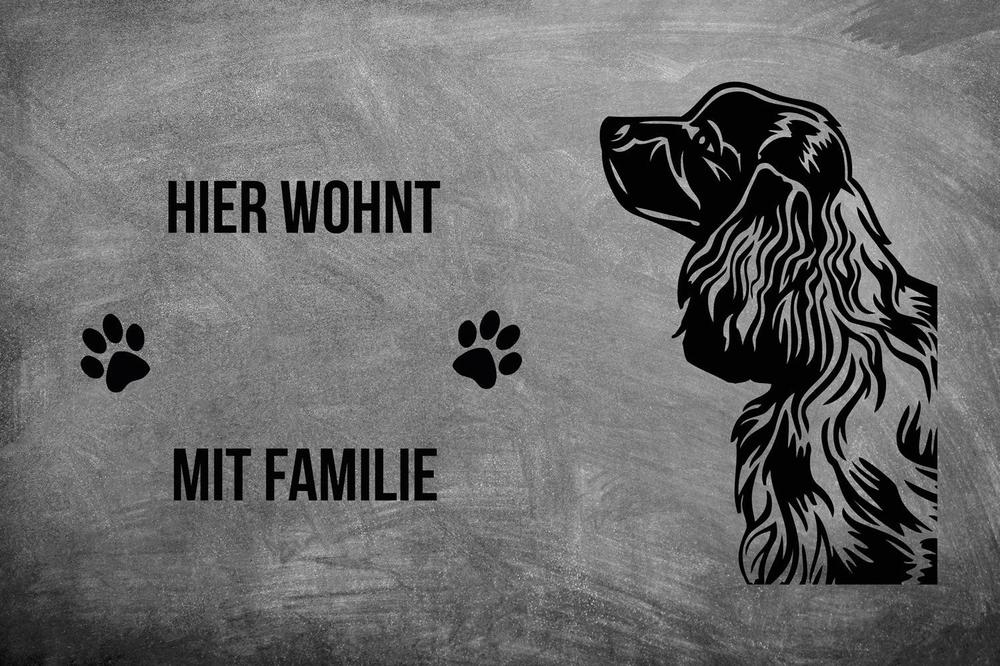 English Cocker Spaniel - Fußmatte - Schmutzfangmatte - 40 x 60 cm-Tierisch-tolle Geschenke-Tierisch-tolle-Geschenke