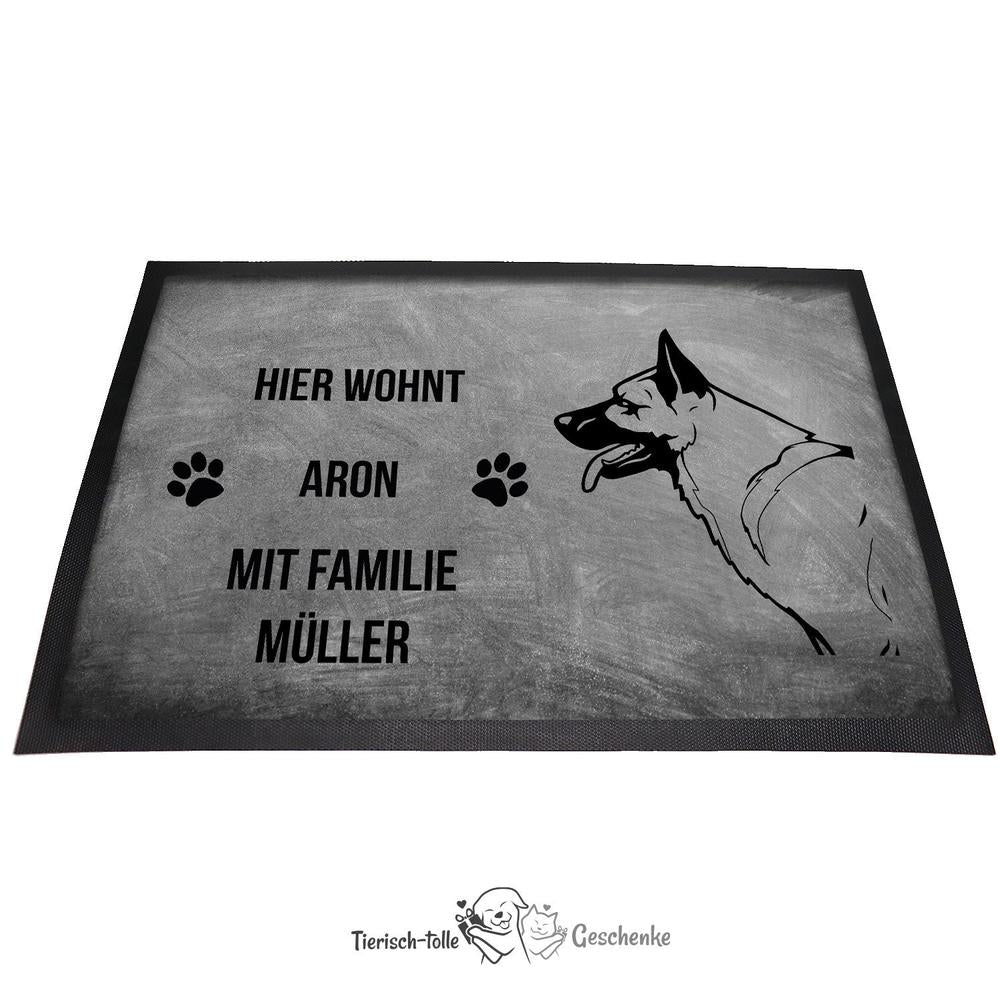 Deutscher Schäferhund - Fußmatte - Schmutzfangmatte - 40 x 60 cm-Tierisch-tolle Geschenke-Tierisch-tolle-Geschenke