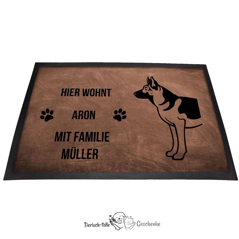 Deutscher Schäferhund 3 - Fußmatte - Schmutzfangmatte - 40 x 60 cm-Tierisch-tolle Geschenke-Tierisch-tolle-Geschenke
