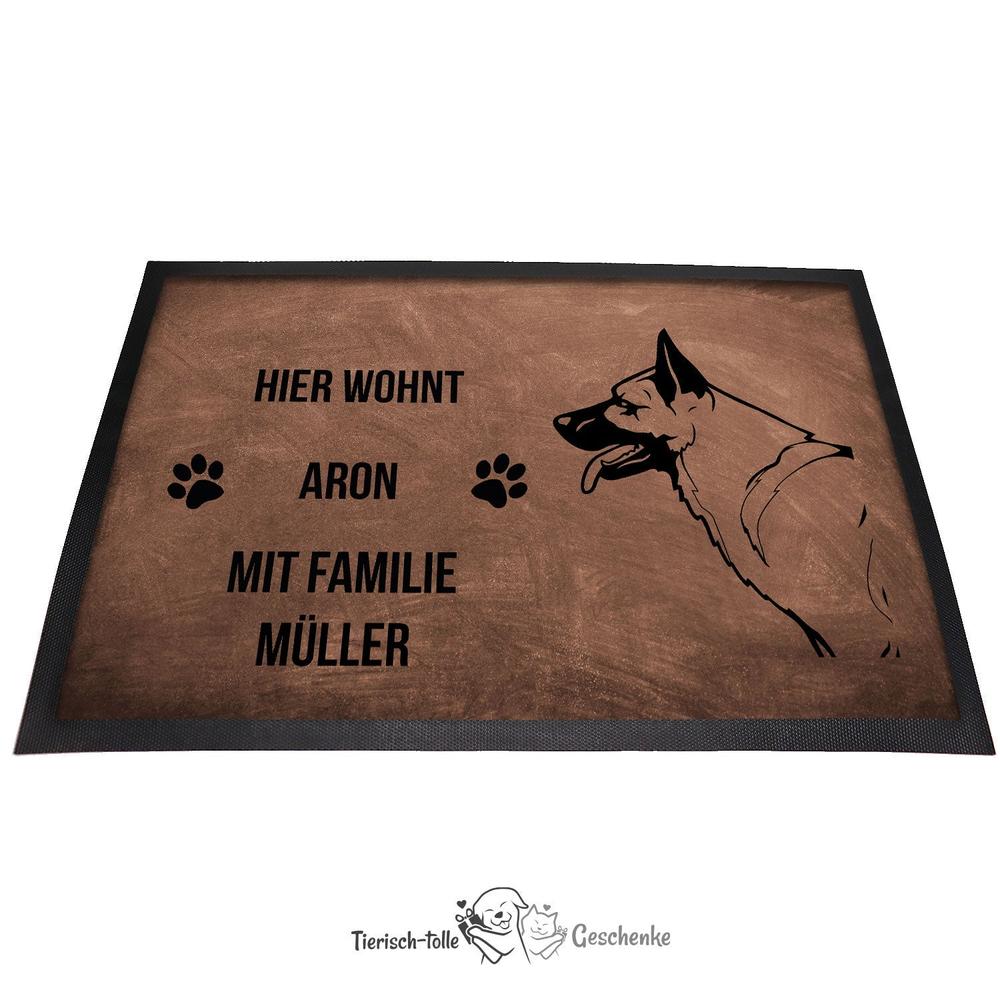 Deutscher Schäferhund - Fußmatte - Schmutzfangmatte - 40 x 60 cm-Tierisch-tolle Geschenke-Tierisch-tolle-Geschenke