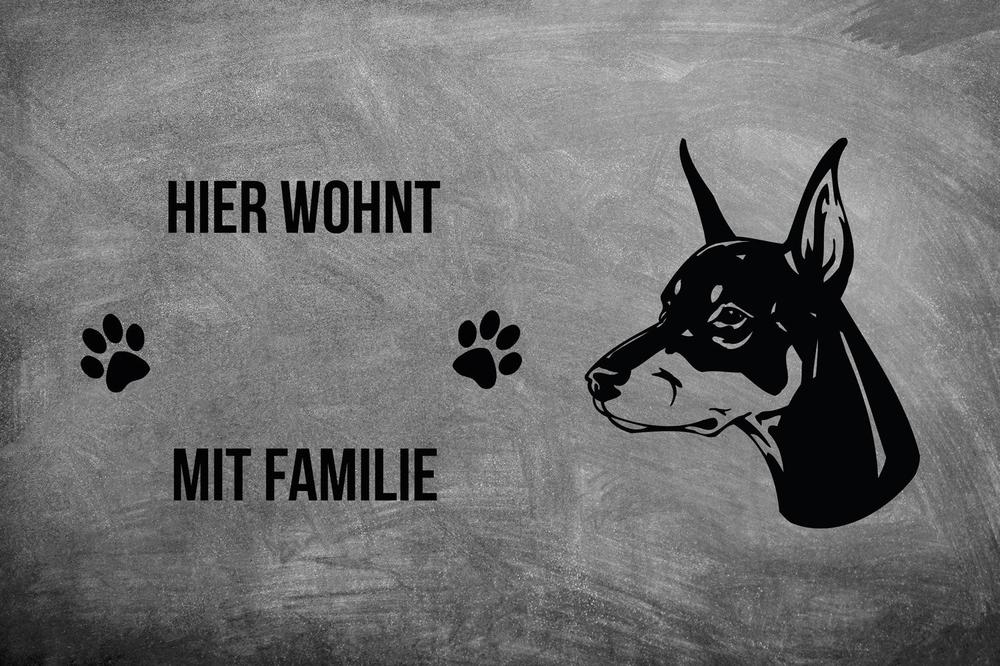 Dobermann 1 - Fußmatte - Schmutzfangmatte - 40 x 60 cm-Tierisch-tolle Geschenke-Tierisch-tolle-Geschenke