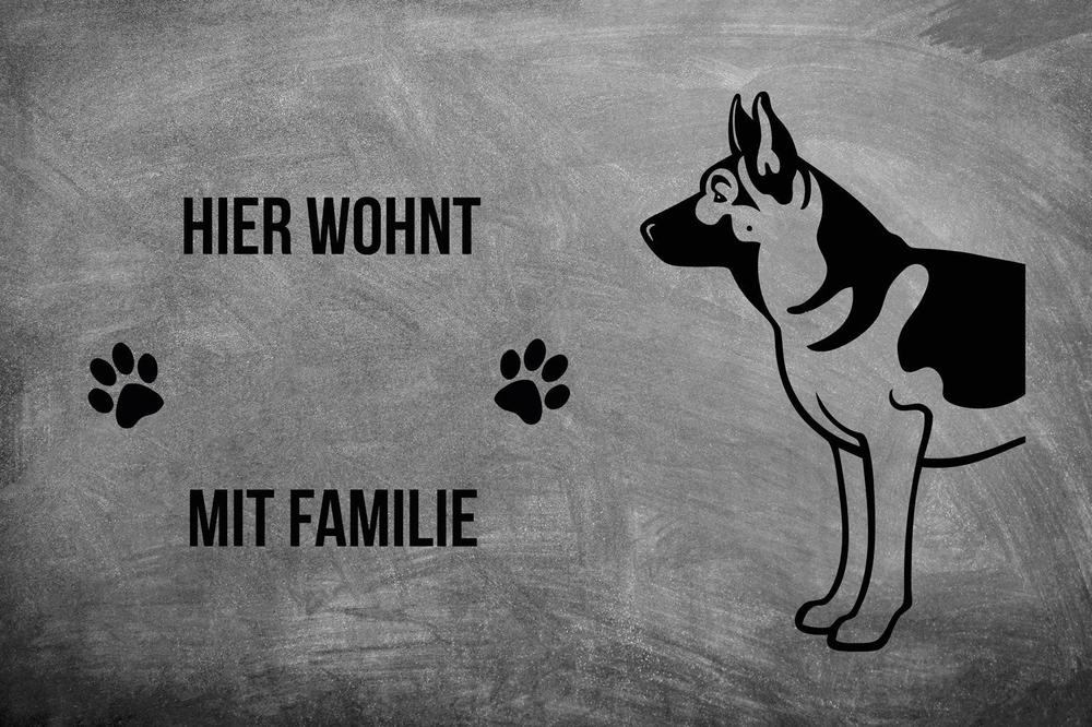 Deutscher Schäferhund 3 - Fußmatte - Schmutzfangmatte - 40 x 60 cm-Tierisch-tolle Geschenke-Tierisch-tolle-Geschenke