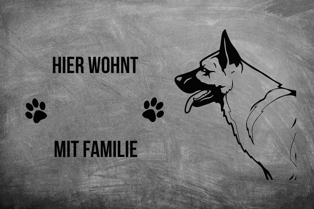 Deutscher Schäferhund - Fußmatte - Schmutzfangmatte - 40 x 60 cm-Tierisch-tolle Geschenke-Tierisch-tolle-Geschenke