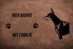 Dobermann 2 - Fußmatte - Schmutzfangmatte - 40 x 60 cm-Tierisch-tolle Geschenke-Tierisch-tolle-Geschenke