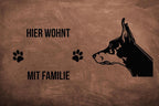 Dobermann - Fußmatte - Schmutzfangmatte - 40 x 60 cm-Tierisch-tolle Geschenke-Tierisch-tolle-Geschenke