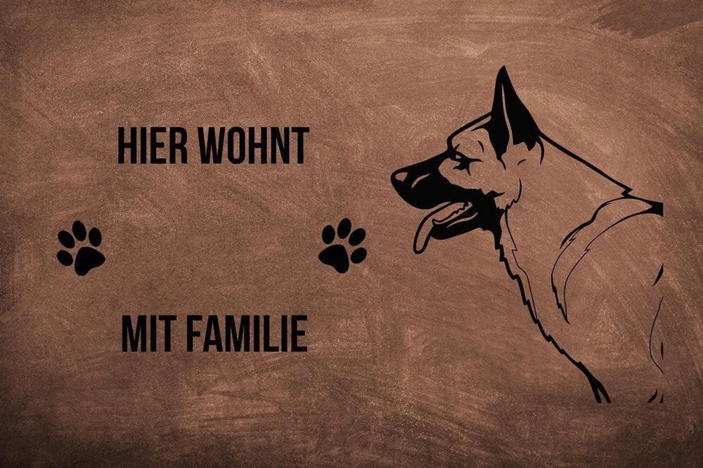 Deutscher Schäferhund - Fußmatte - Schmutzfangmatte - 40 x 60 cm-Tierisch-tolle Geschenke-Tierisch-tolle-Geschenke