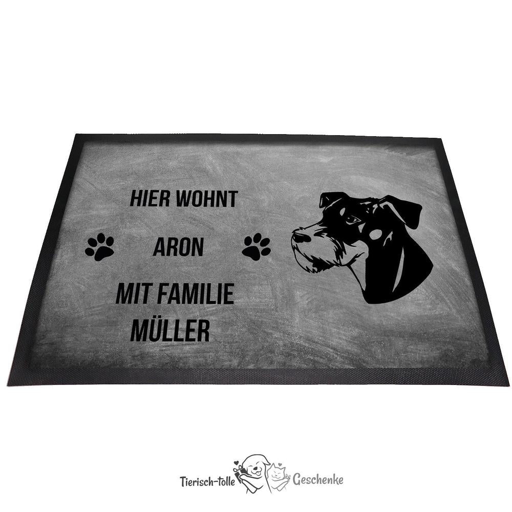 Deutscher Jagdterrier - Fußmatte - Schmutzfangmatte - 40 x 60 cm-Tierisch-tolle Geschenke-Tierisch-tolle-Geschenke