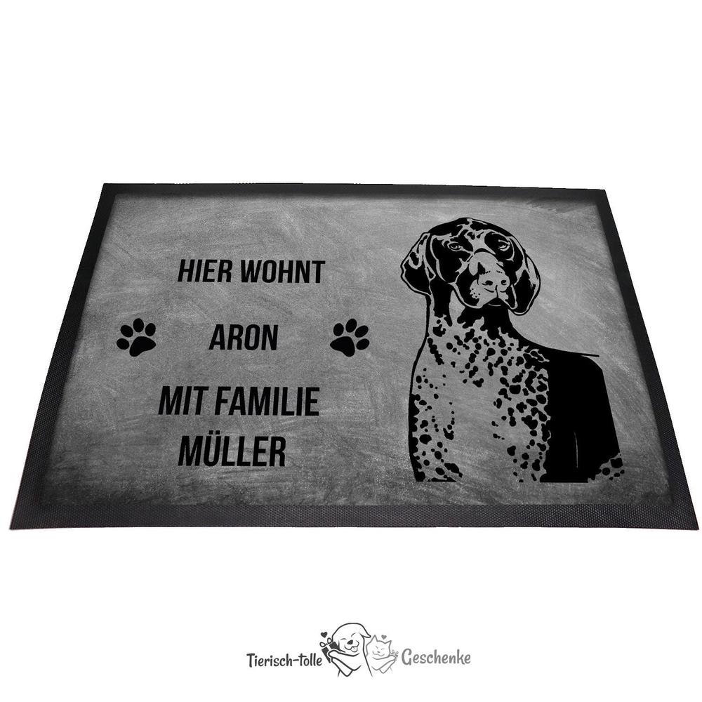 Deutsch Kurzhaar - Fußmatte - Schmutzfangmatte - 40 x 60 cm-Tierisch-tolle Geschenke-Tierisch-tolle-Geschenke