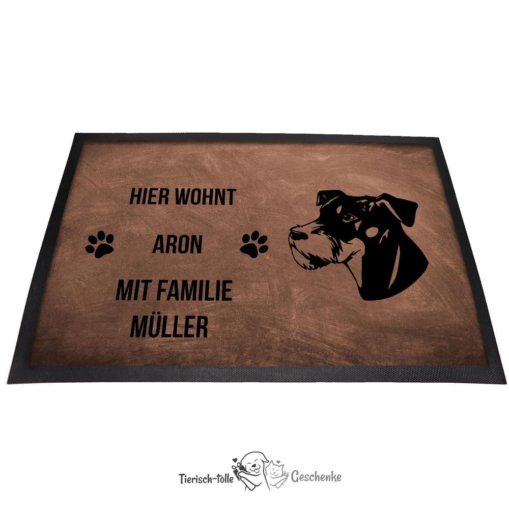 Deutscher Jagdterrier - Fußmatte - Schmutzfangmatte - 40 x 60 cm-Tierisch-tolle Geschenke-Tierisch-tolle-Geschenke