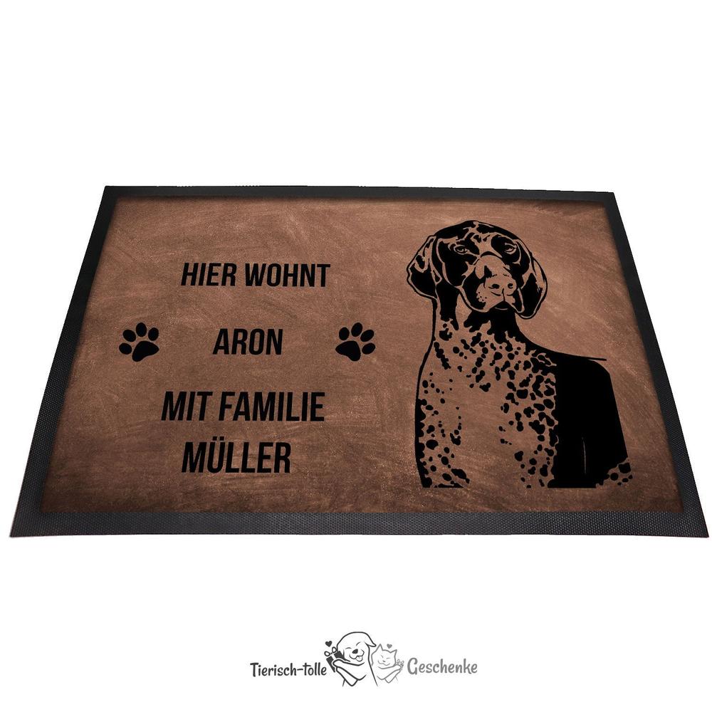 Deutsch Kurzhaar - Fußmatte - Schmutzfangmatte - 40 x 60 cm-Tierisch-tolle Geschenke-Tierisch-tolle-Geschenke