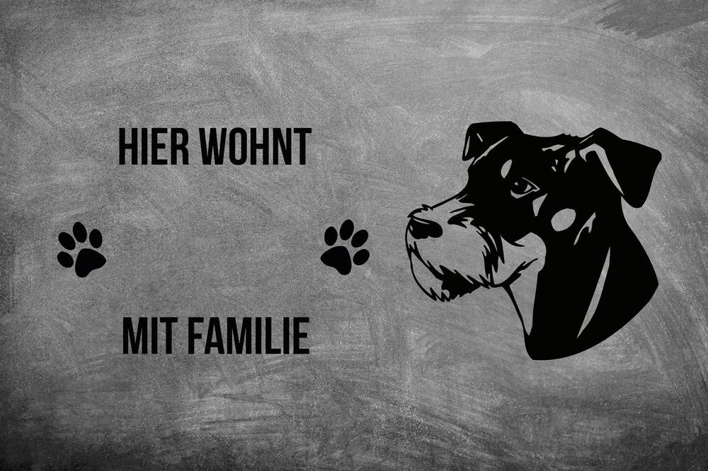 Deutscher Jagdterrier - Fußmatte - Schmutzfangmatte - 40 x 60 cm-Tierisch-tolle Geschenke-Tierisch-tolle-Geschenke