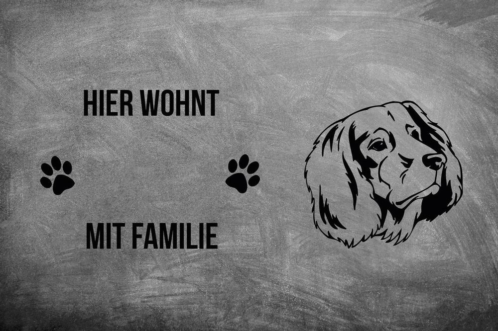 Deutsch Langhaar - Fußmatte - Schmutzfangmatte - 40 x 60 cm-Tierisch-tolle Geschenke-Tierisch-tolle-Geschenke