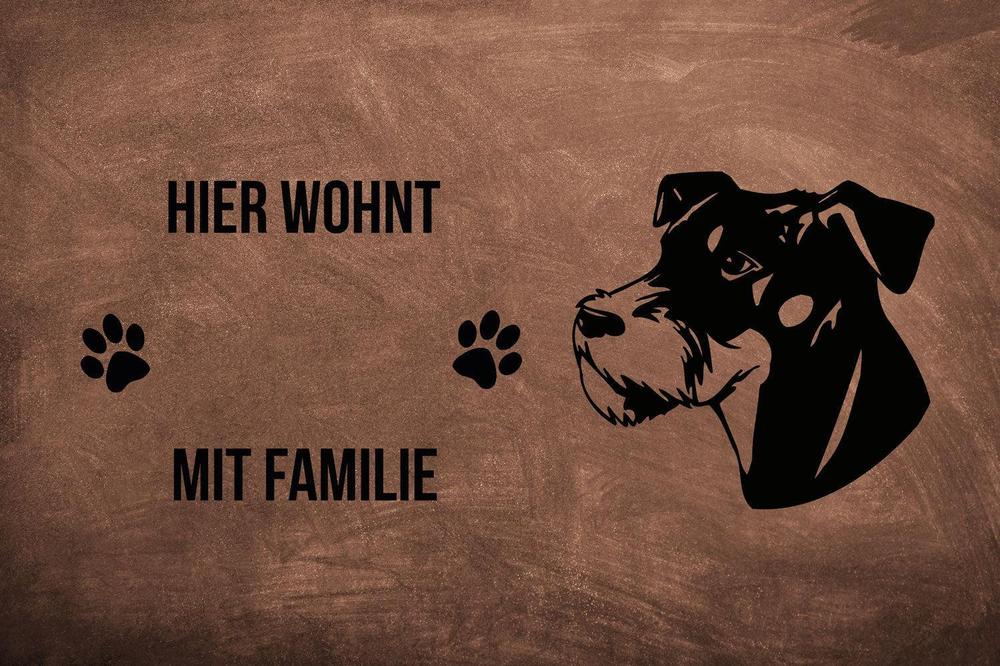 Deutscher Jagdterrier - Fußmatte - Schmutzfangmatte - 40 x 60 cm-Tierisch-tolle Geschenke-Tierisch-tolle-Geschenke