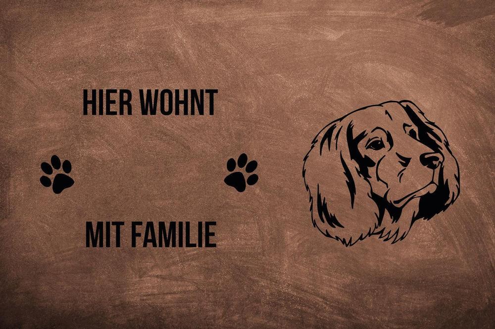 Deutsch Langhaar - Fußmatte - Schmutzfangmatte - 40 x 60 cm-Tierisch-tolle Geschenke-Tierisch-tolle-Geschenke