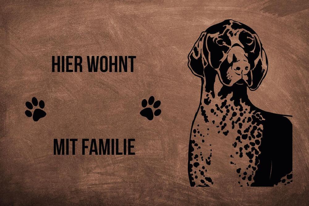 Deutsch Kurzhaar - Fußmatte - Schmutzfangmatte - 40 x 60 cm-Tierisch-tolle Geschenke-Tierisch-tolle-Geschenke