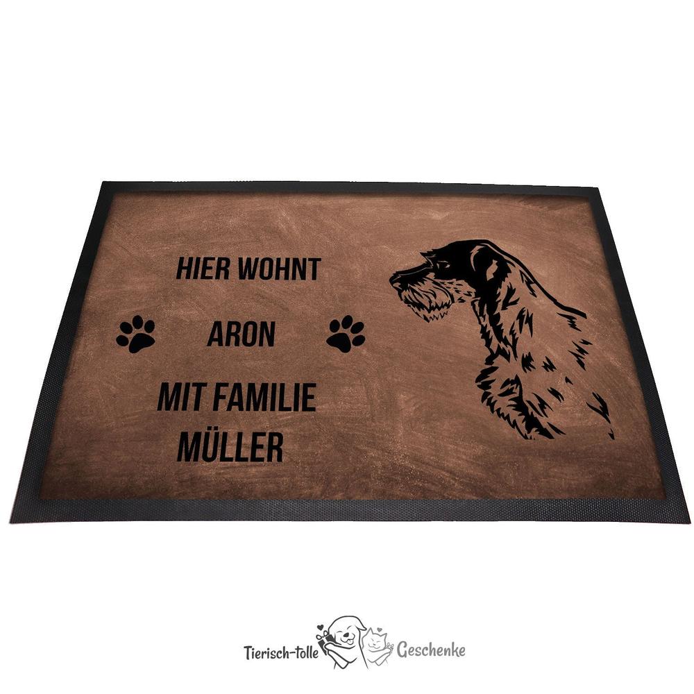 Deutsch Drahthaar - Fußmatte - Schmutzfangmatte - 40 x 60 cm-Tierisch-tolle Geschenke-Tierisch-tolle-Geschenke