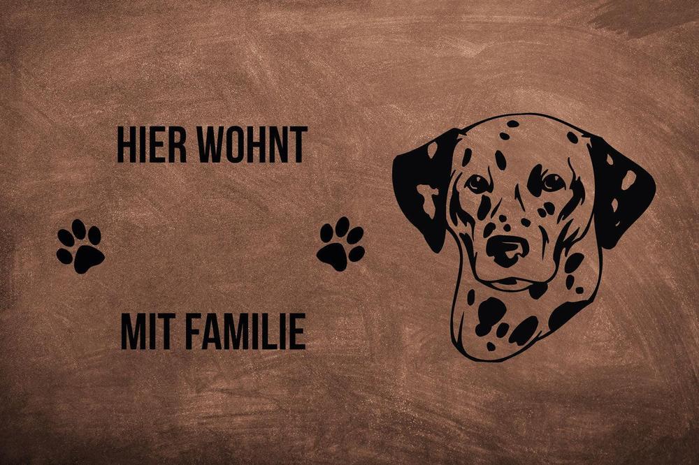 Dalmatiner 1 - Fußmatte - Schmutzfangmatte - 40 x 60 cm-Tierisch-tolle Geschenke-Tierisch-tolle-Geschenke