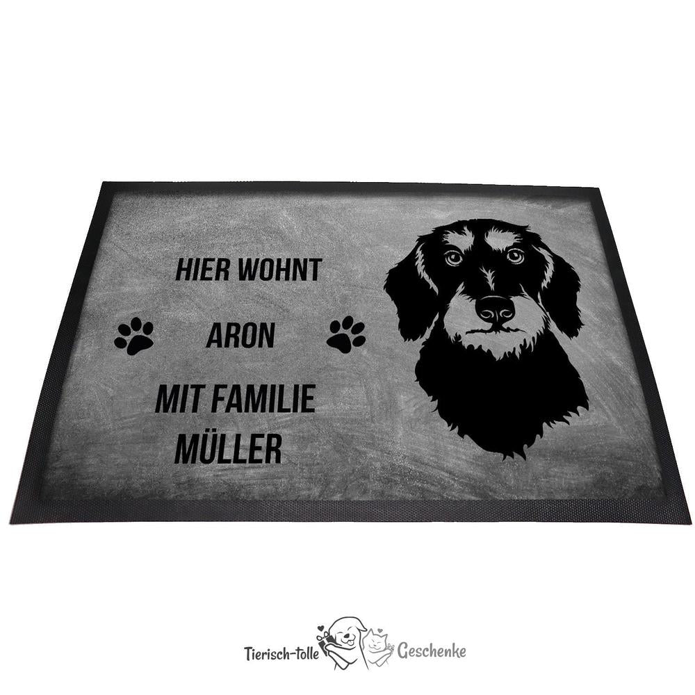 Dackel Rauhaar - Fußmatte - Schmutzfangmatte - 40 x 60 cm-Tierisch-tolle Geschenke-Tierisch-tolle-Geschenke