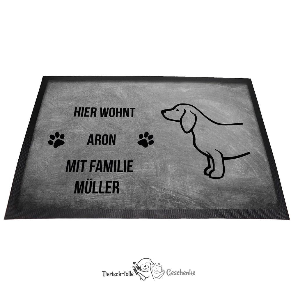 Dackel 3 - Fußmatte - Schmutzfangmatte - 40 x 60 cm-Tierisch-tolle Geschenke-Tierisch-tolle-Geschenke