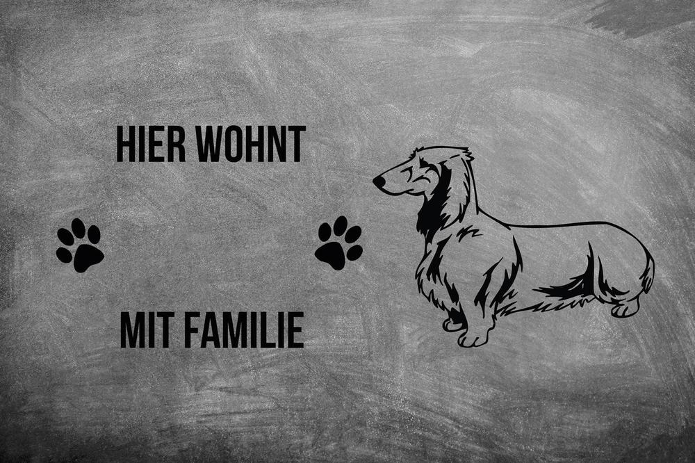 Dackel Langhaar - Fußmatte - Schmutzfangmatte - 40 x 60 cm-Tierisch-tolle Geschenke-Tierisch-tolle-Geschenke