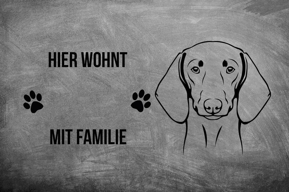 Dackel Kurzhaar - Fußmatte - Schmutzfangmatte - 40 x 60 cm-Tierisch-tolle Geschenke-Tierisch-tolle-Geschenke