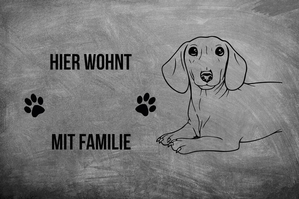 Dackel 2 - Fußmatte - Schmutzfangmatte - 40 x 60 cm-Tierisch-tolle Geschenke-Tierisch-tolle-Geschenke