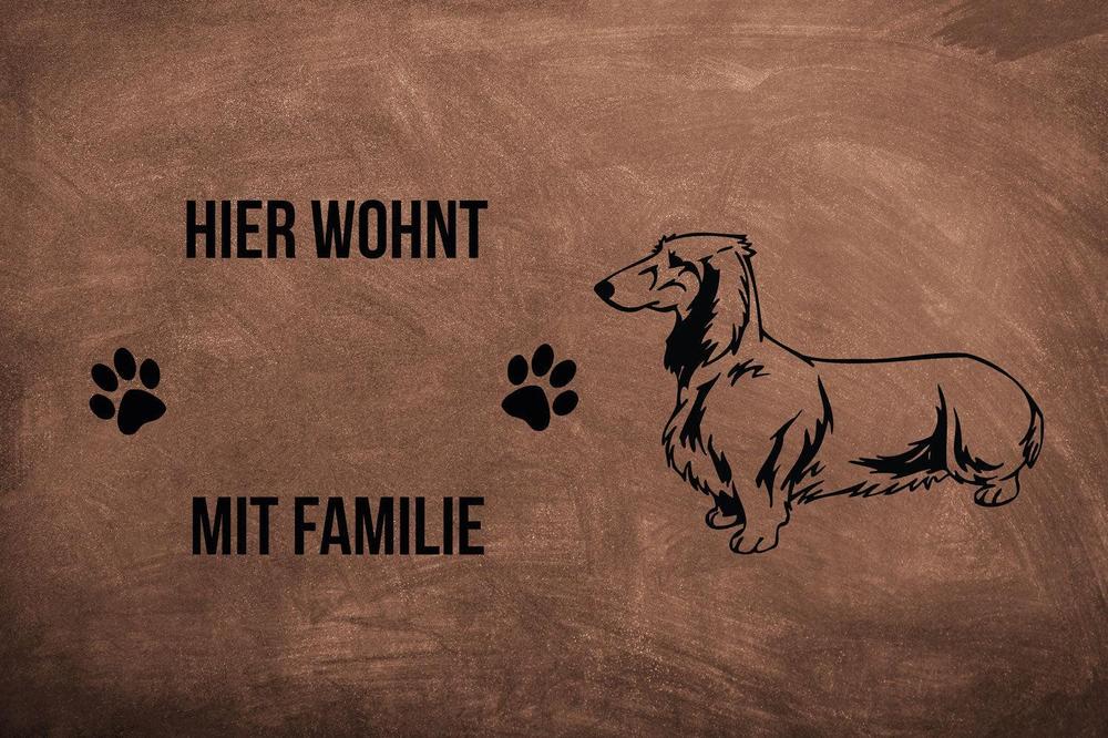 Dackel Langhaar - Fußmatte - Schmutzfangmatte - 40 x 60 cm-Tierisch-tolle Geschenke-Tierisch-tolle-Geschenke