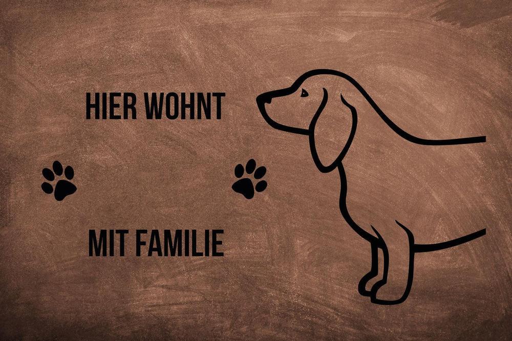 Dackel 3 - Fußmatte - Schmutzfangmatte - 40 x 60 cm-Tierisch-tolle Geschenke-Tierisch-tolle-Geschenke