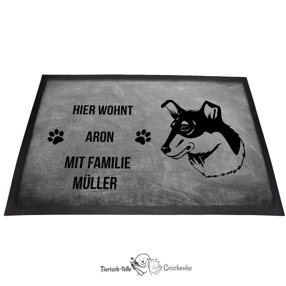 Collie Kurzhaar - Fußmatte - Schmutzfangmatte - 40 x 60 cm-Tierisch-tolle Geschenke-Tierisch-tolle-Geschenke