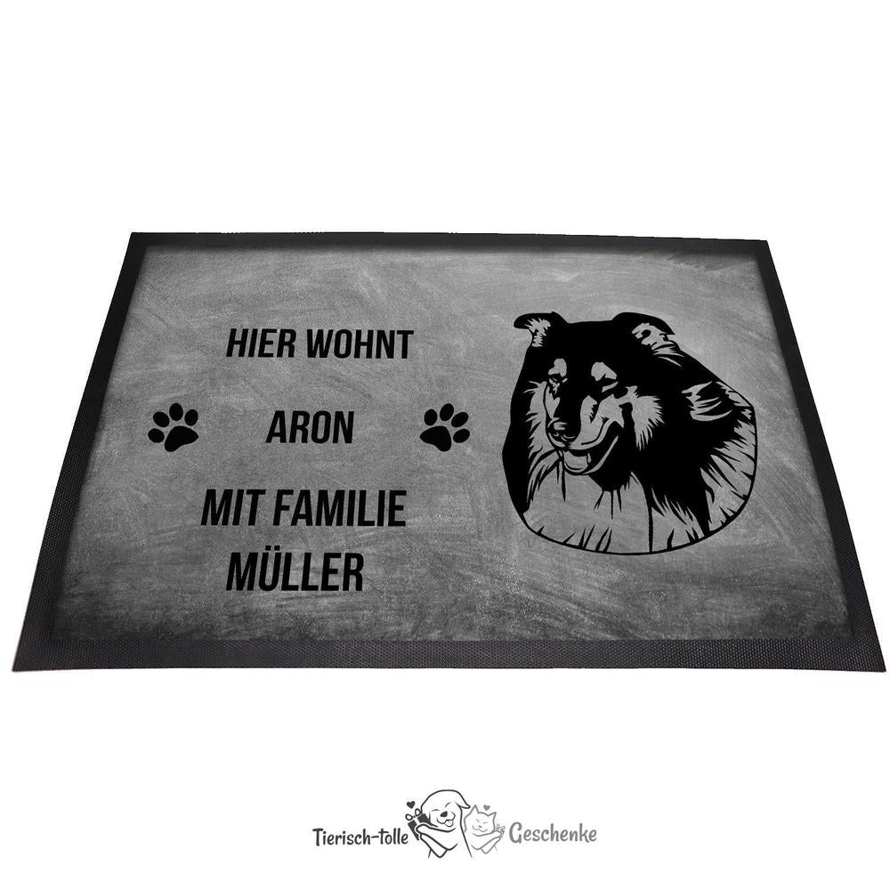 Collie 2 - Fußmatte - Schmutzfangmatte - 40 x 60 cm-Tierisch-tolle Geschenke-Tierisch-tolle-Geschenke