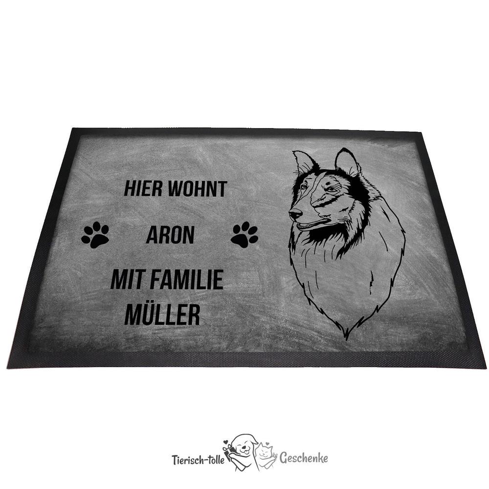 Collie 1 - Fußmatte - Schmutzfangmatte - 40 x 60 cm-Tierisch-tolle Geschenke-Tierisch-tolle-Geschenke
