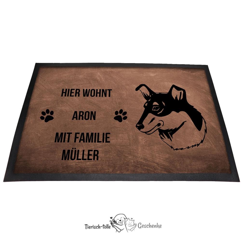Collie Kurzhaar - Fußmatte - Schmutzfangmatte - 40 x 60 cm-Tierisch-tolle Geschenke-Tierisch-tolle-Geschenke