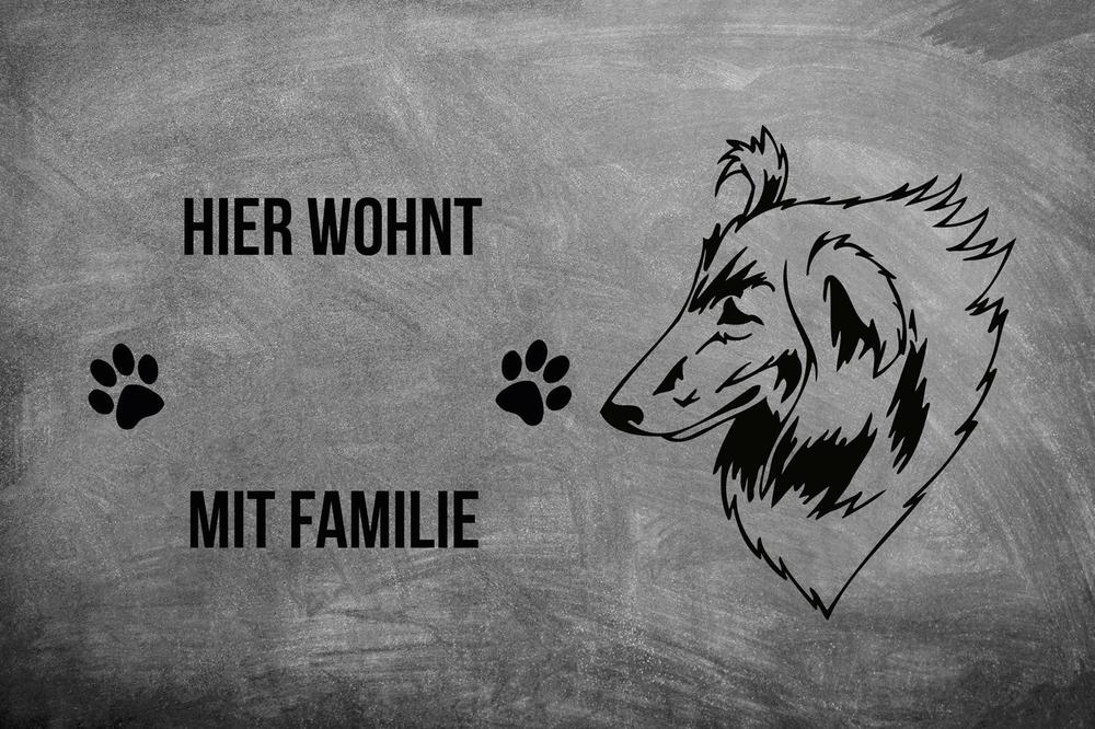 Collie 3 - Fußmatte - Schmutzfangmatte - 40 x 60 cm-Tierisch-tolle Geschenke-Tierisch-tolle-Geschenke