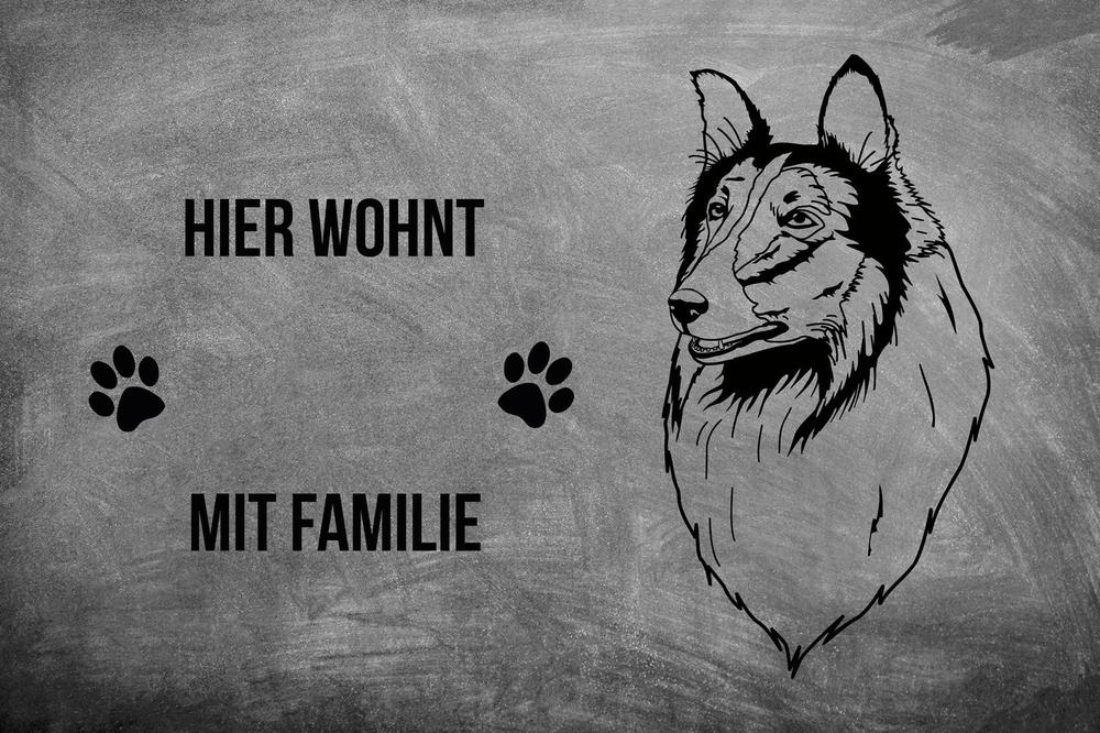 Collie 1 - Fußmatte - Schmutzfangmatte - 40 x 60 cm-Tierisch-tolle Geschenke-Tierisch-tolle-Geschenke