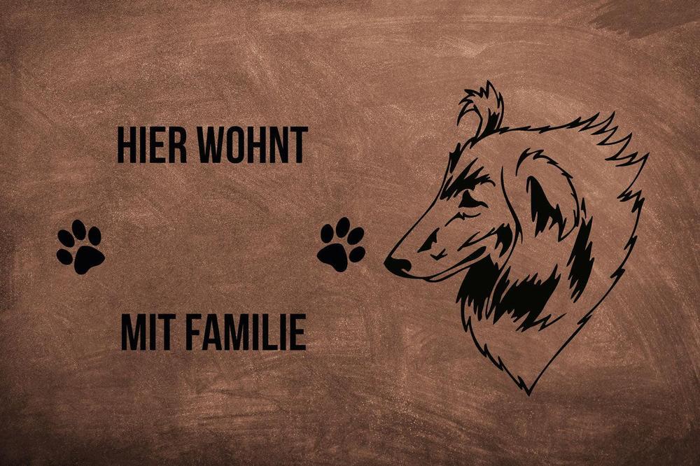 Collie 3 - Fußmatte - Schmutzfangmatte - 40 x 60 cm-Tierisch-tolle Geschenke-Tierisch-tolle-Geschenke