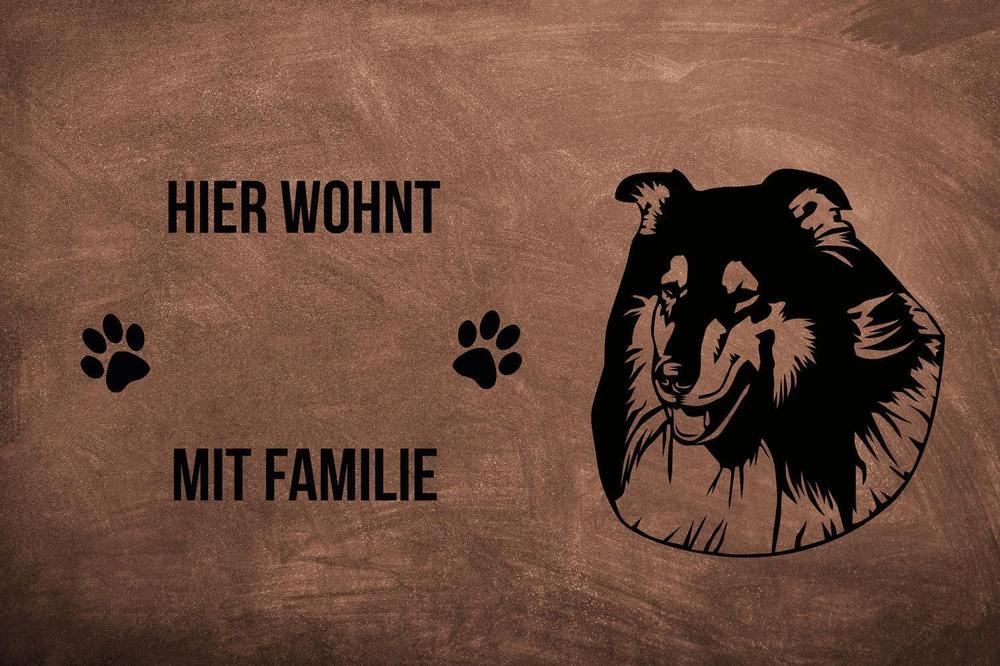 Collie 2 - Fußmatte - Schmutzfangmatte - 40 x 60 cm-Tierisch-tolle Geschenke-Tierisch-tolle-Geschenke