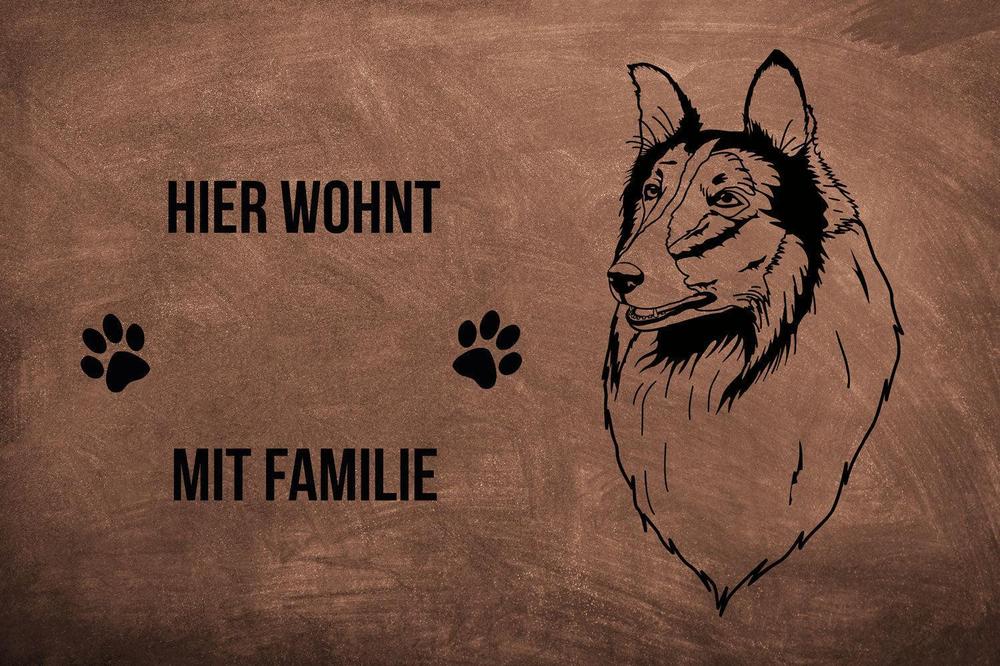 Collie 1 - Fußmatte - Schmutzfangmatte - 40 x 60 cm-Tierisch-tolle Geschenke-Tierisch-tolle-Geschenke