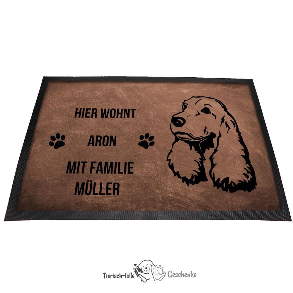 Cocker Spaniel - Fußmatte - Schmutzfangmatte - 40 x 60 cm-Tierisch-tolle Geschenke-Tierisch-tolle-Geschenke