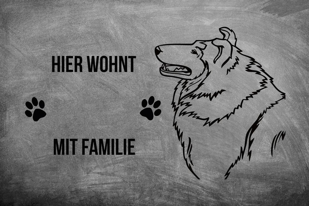 Collie - Fußmatte - Schmutzfangmatte - 40 x 60 cm-Tierisch-tolle Geschenke-Tierisch-tolle-Geschenke