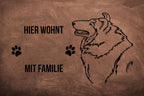 Collie - Fußmatte - Schmutzfangmatte - 40 x 60 cm-Tierisch-tolle Geschenke-Tierisch-tolle-Geschenke