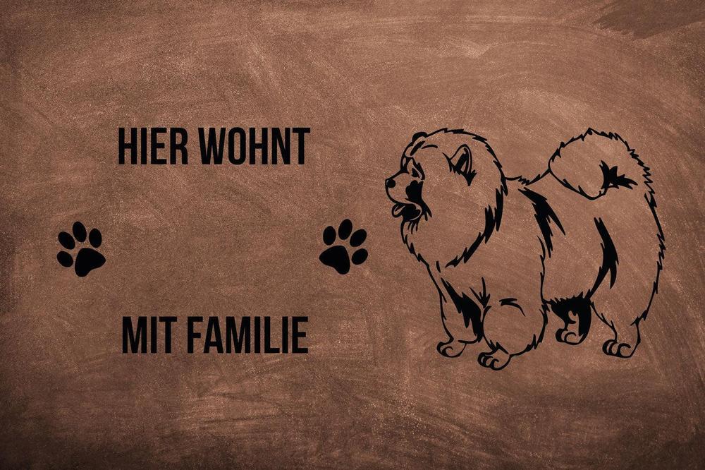 Chow Chow 2 - Fußmatte - Schmutzfangmatte - 40 x 60 cm-Tierisch-tolle Geschenke-Tierisch-tolle-Geschenke