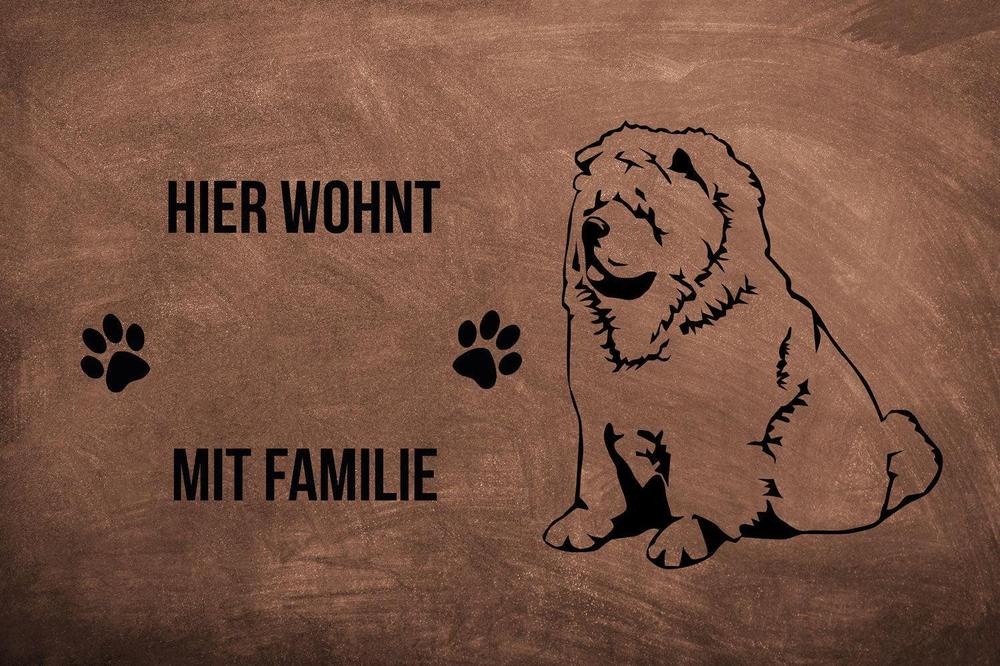 Chow Chow - Fußmatte - Schmutzfangmatte - 40 x 60 cm-Tierisch-tolle Geschenke-Tierisch-tolle-Geschenke