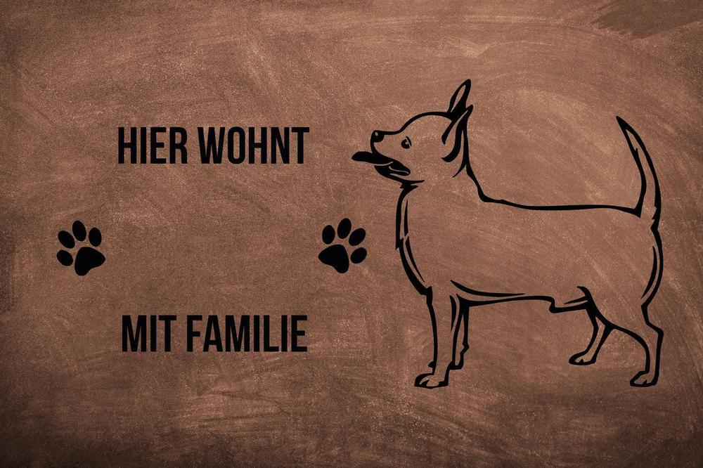 Chihuahua 1 - Fußmatte - Schmutzfangmatte - 40 x 60 cm-Tierisch-tolle Geschenke-Tierisch-tolle-Geschenke