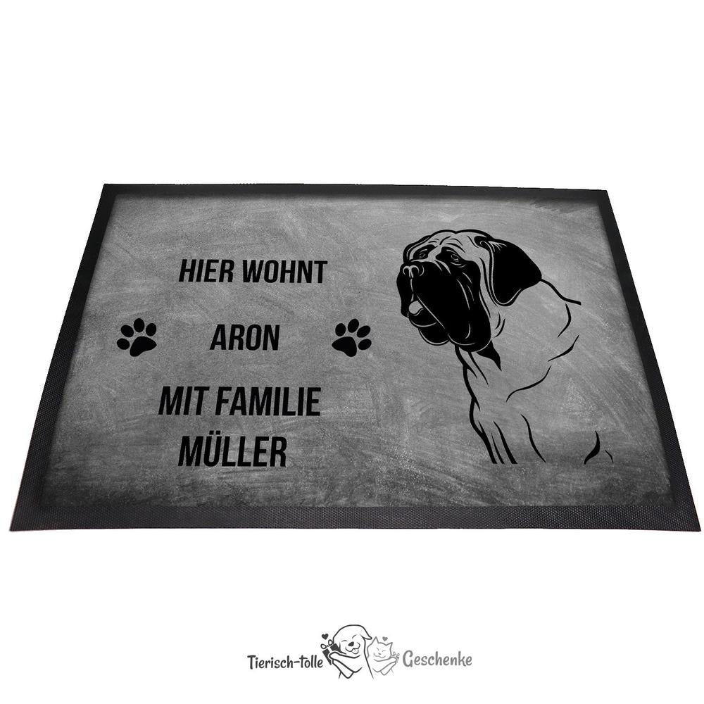 Bullmastiff - Fußmatte - Schmutzfangmatte - 40 x 60 cm-Tierisch-tolle Geschenke-Tierisch-tolle-Geschenke